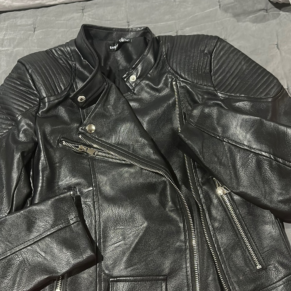 Faux leather jacket